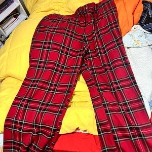 Cato Red and Black Plaid Pants
